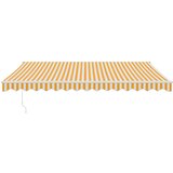  Automatska tenda na uvlačenje žuto-bijela 4,5 x 3 m | shoptok.hr
