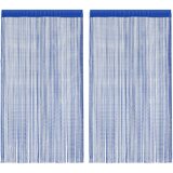 Furnova Zavese iz nitk 2 kosa 100x250 cm modre barve, (21917856) | Shoptok.si
