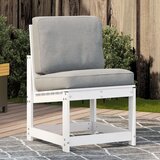 vidaXL Vrtni stol bel 50,5x55x77 cm trdna borovina Cene