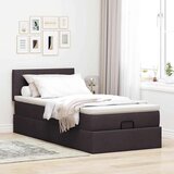 vidaXL otomanski okvir kreveta s madraca tamnosmeđi 90x190cm tkanine | shoptok.hr