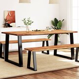 The Living Store Jedilna miza z naravnim robom 180x90x75 cm trden akacijev les - Jedilna Miza, (21836265) | Shoptok.si