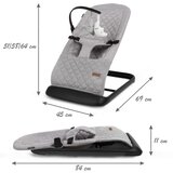 Kidwell LARO ležaljka za bebe siva/crna | shoptok.hr