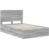  Krevetna konstrukcija Siva Sonoma 120 x 190 cm Inženjersko Drvo | shoptok.hr
