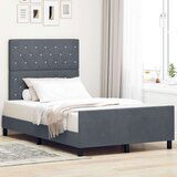 vidaXL Krevet Sivo 120x200 cm Baršun | shoptok.hr