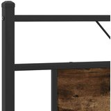 Metalni Kovinski posteljni okvir brez vzmetnice dimljen hrast 183x213cm, (21829113) | Shoptok.si