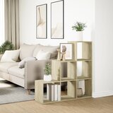 Pregrada regal za knjige 3 razina hrast 99x29x99 cm drveni | shoptok.hr