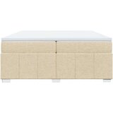  Krevet s oprugama i madracem krem 200 x 200 cm od tkanine | shoptok.hr