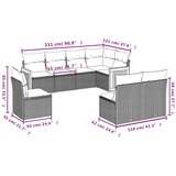  8-dijelni set vrtnih sofa od poliratana s jastucima crni | shoptok.hr