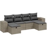 Maison Chic Seti vrtnega pohištva - Vrtna garnitura - Vrtni pohištvo set 6-delna z blazinami siv poli ratan, (21804169) | Shoptok.si