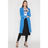 Koton Women's Blue Pocket Detailed Coat Cene