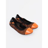 Shelvt Orange ballerinas with black mesh | ePonuda.com