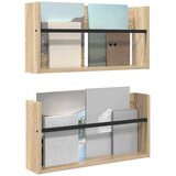  Polica za časopise s policom 2 pcs Sonoma hrast 60 x 12 x 30 cm | shoptok.hr