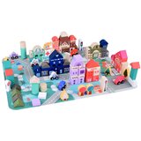 PASTEL set drvene kocke grad + puzzle podloga 115 kom za5373 | shoptok.hr