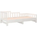 Izvlečna dnevna postelja bela 2x(90x200) cm trdna borovina, (20787813) | Shoptok.si