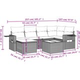  7-dijelni set vrtnih sofa svjetlosivi od poliratana | shoptok.hr