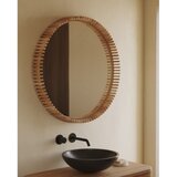 Kave Home Zidno ogledalo s okvirom od masivnog drveta ø 80 cm Polke – | shoptok.hr