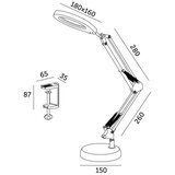  LED prigušiva stona lampa sa lupom 2u1 AURIQ LOUPE LED/10W/5V 3000/4000/6500K crna | Eponuda.com