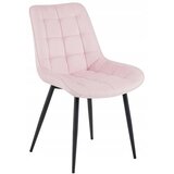  BERA stolica - svijetlo ružičasti baršun / crne noge x 3 | shoptok.hr