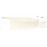  Tenda na ručno uvlačenje s roletom 6 x 3 m krem | shoptok.hr