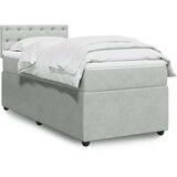 Box spring krevet s madracem svjetlosivi 100x200 cm baršunasti | shoptok.hr