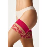 Hunkemöller Nogavice za podvezice Red Hearts 15 DEN | Shoptok.si