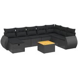  The Living Store Vrtna sedežna garnitura 9-delna z blazinami črn poli ratan - Vrtna Sedežna Garniture, (21465638) | Shoptok.si