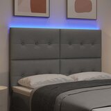  LED glava kreveta s LED trakama Svijetlo siva 160 cm tkanina | shoptok.hr