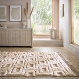 Flair Rugs Bež-kremno bela ročno tkana volnena preproga 120x170 cm Greek Key – | Shoptok.si