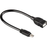 Hama Mini USB OTG kabl 0.1m (Black) - 00107201 USB 2.0 - do 480 Mbps Mini USB-B USB-A (ž) Okrugli | Eponuda.com