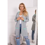 Kesi Two-tone cape with hood mint+gray | Shoptok.si