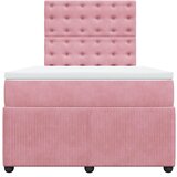 Box spring krevet s madracem ružičasti 120 x 200 cm baršunasti | shoptok.hr