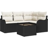 vidaXL 4-dijelna vrtna sofa s jastučićima smeđa Poli Ratan, 2-sjedalna vrtna sofa sa skladištem i jastučićima Crna Poli Ratan Cijene