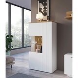 Modern Living Vitrina Dalano, Bela, Barva Hrasta | Shoptok.si