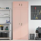 Ormarić za pohranu 2 kom. Ružičasta 90 x 40 x 220 cm Čelik | shoptok.hr