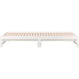  Izvlečna dnevna postelja bela 2x(90x190) cm trdna borovina, (20726455) | Shoptok.si