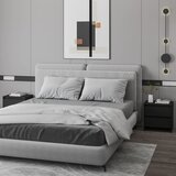 Furnova Nočna omarica 2 kosa črna 45x34,5x44,5 cm iverna plošča, (22008242) | Shoptok.si