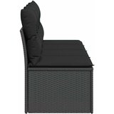  Vrtna sofa s jastucima za 4 osobe, crna, poliratan | Eponuda.com