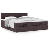 vidaXL Otomanski posteljni okvir z vzmetnicami rjav 180x200 cm blago Cene