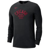 Nike Majice s kratkimi rokavi Nba Chicago Bulls Courtside Črna Cene