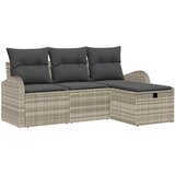  Sjedeća garnitura za vrt 4 kom. Svijetlo poliratan 179 x 117 x 85 cm | shoptok.hr