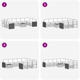 Set vanjskih sofa 11 pcs Prirodna i antracit Poliester | shoptok.hr