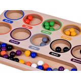  Drvena edukativna slagalica - veliki set od 50 kuglica u boji + sorter! | shoptok.hr
