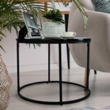 Kondela Klubska miza, marmorno črna/kovinsko črna, GAGIN | Shoptok.si