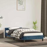 Maison Chic Posteljni okvir - Enojna postelja - Postelja za odrasle brez vzmetnice temno moder 80x200 cm žamet-J7694, (21775898) | Shoptok.si