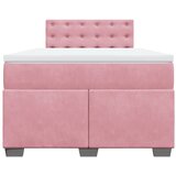 Box spring krevet s madracem ružičasti 120 x 200 cm baršunasti | shoptok.hr