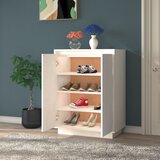 Ormarić za cipele bijeli 60 x 35 x 80 cm od masivne borovine | shoptok.hr