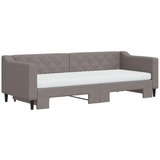 vidaXL Izvlečna dnevna postelja z vzmetnico taupe 80x200 cm blago, (20936605) | Shoptok.si