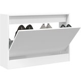 vidaXL Omarica za čevlje bela 80x21x57 cm inženirski les Cene