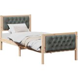  Konstrukcija postelje Temno siva 80 x 200 cm Masivno borovo les, (5000084716) | Shoptok.si