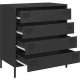  Komoda crna 68x39x73,5 cm hladno valjani čelik | shoptok.hr
